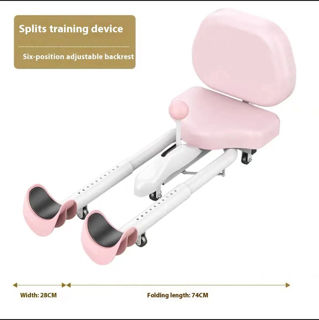 Steel frame leg opener with foam padding, shown in elegant blue colour with optional backrest.