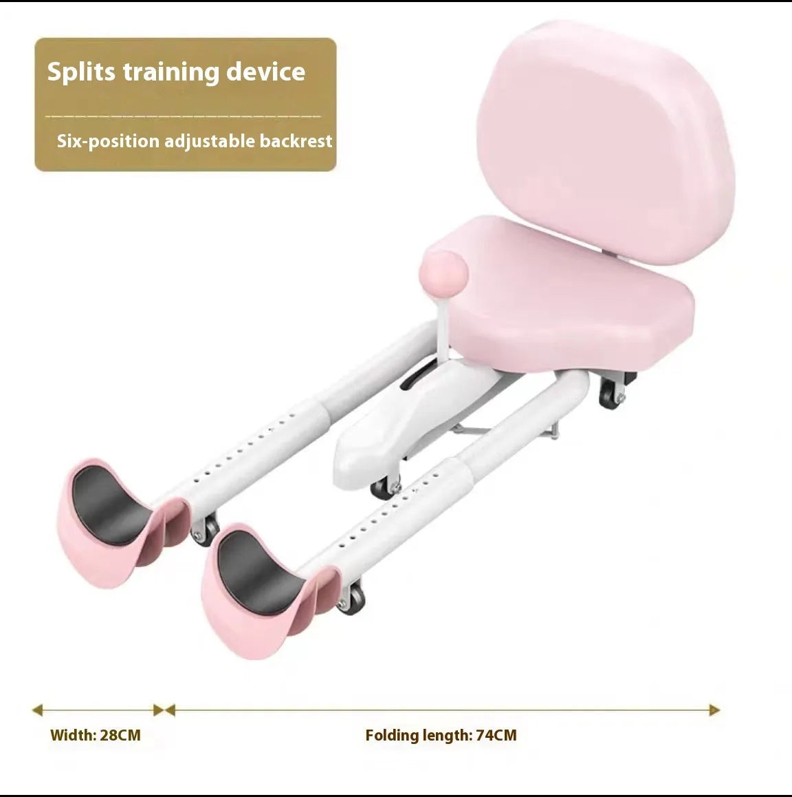 Steel frame leg opener with foam padding, shown in elegant blue colour with optional backrest.