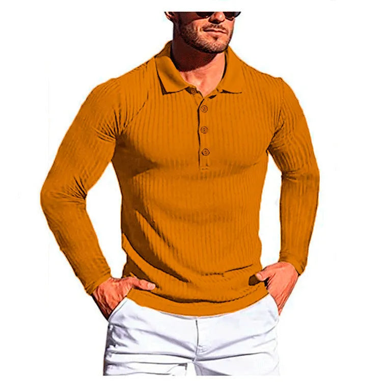 Striped loose fit t-shirt showing high elastic slim knit construction in multiple colour options