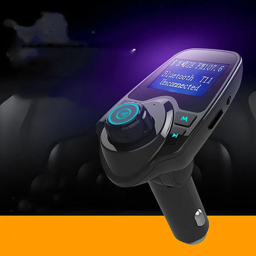 Black G7 Bluetooth car hands-free kit and FM transmitter with USB port