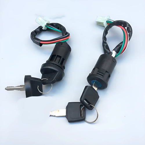 Waterproof electric car door lock for vehicle start ignition systems with multiple wiring configurations