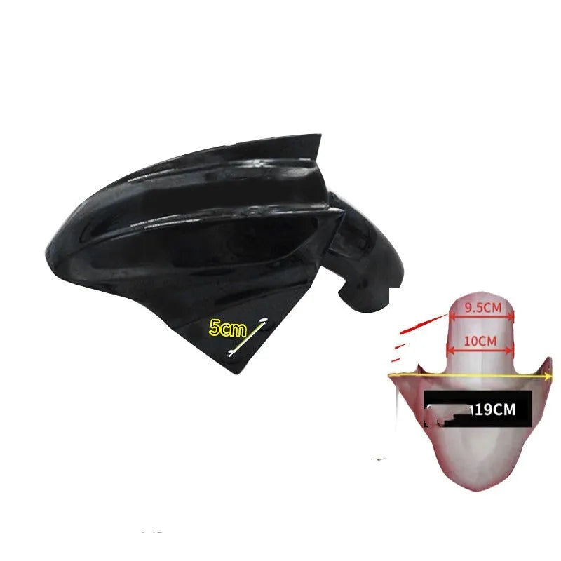 Electric car front wheel fender replacement part in ABS plastic, shown in a selection of available colours.