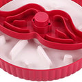 Pet rotating game board feeding bowl with slow food licking mat and anti-choke silicone base pad in beige colour