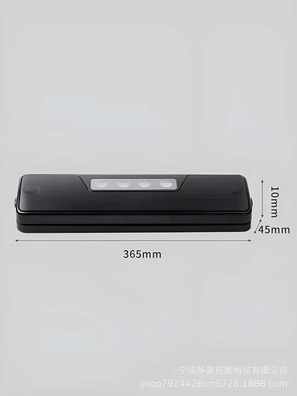 Black automatic vacuum sealer machine for household food preservation and storage bag sealing