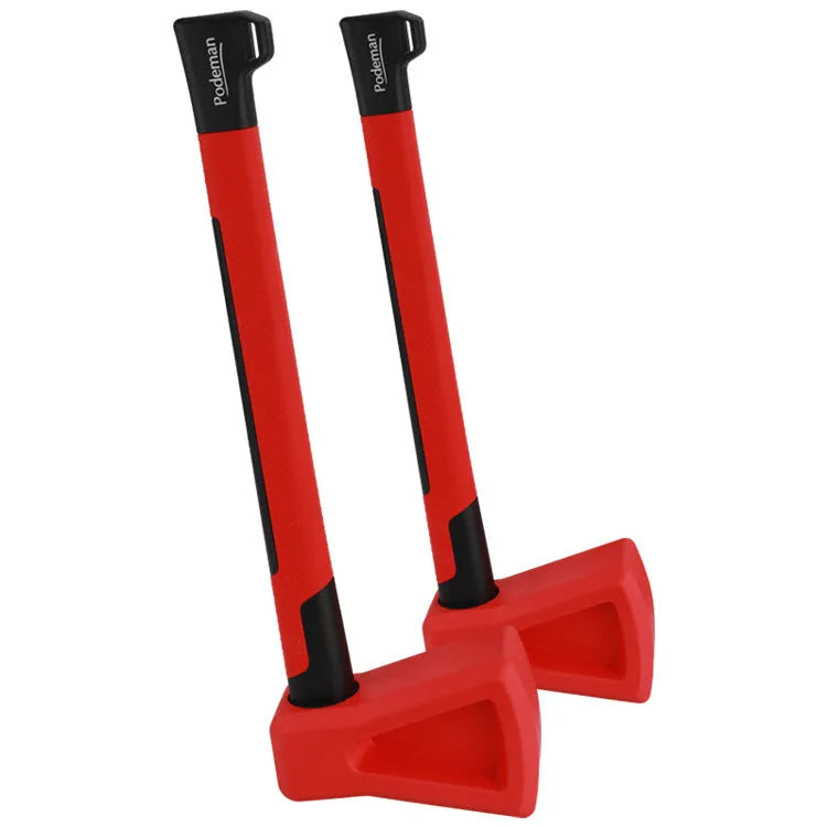 Red plastic fitness axe muscle trainer equipment for home workouts