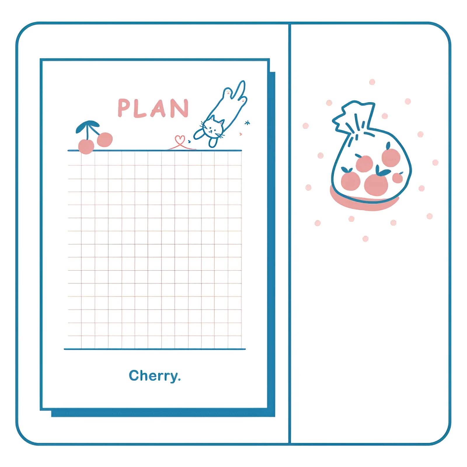 Daily countdown notes notebook with 50 pages measuring 65x100mm in eight design options