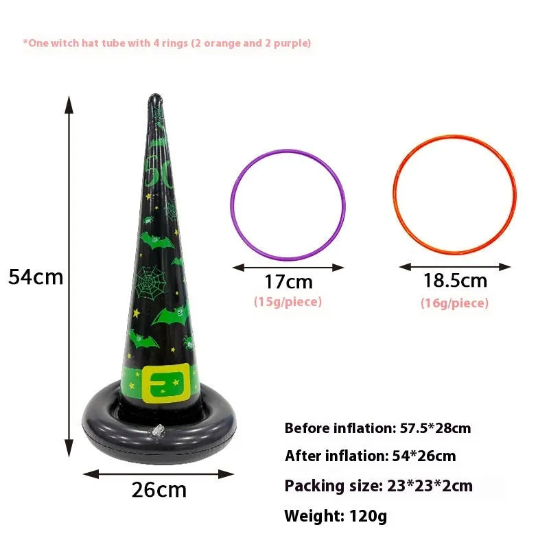 PVC inflatable character ferrule throwing toy in multiple Halloween and festive designs