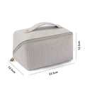 Cubic vertical pattern pillow makeup bag for travel with 22.5cm dimensions