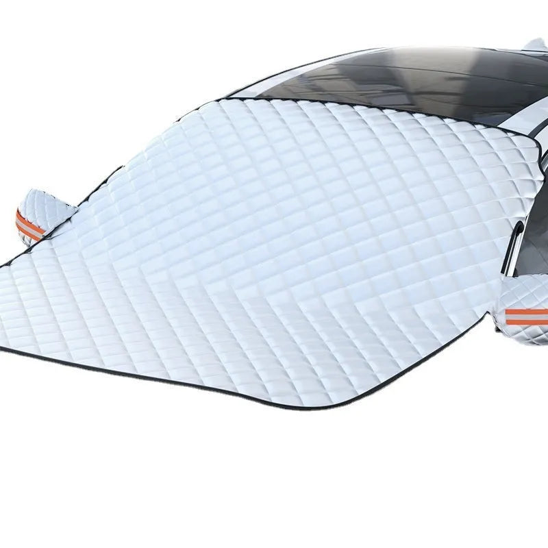 Aluminium foil winter car snow shield for SUV front windshield with magnetic attachments