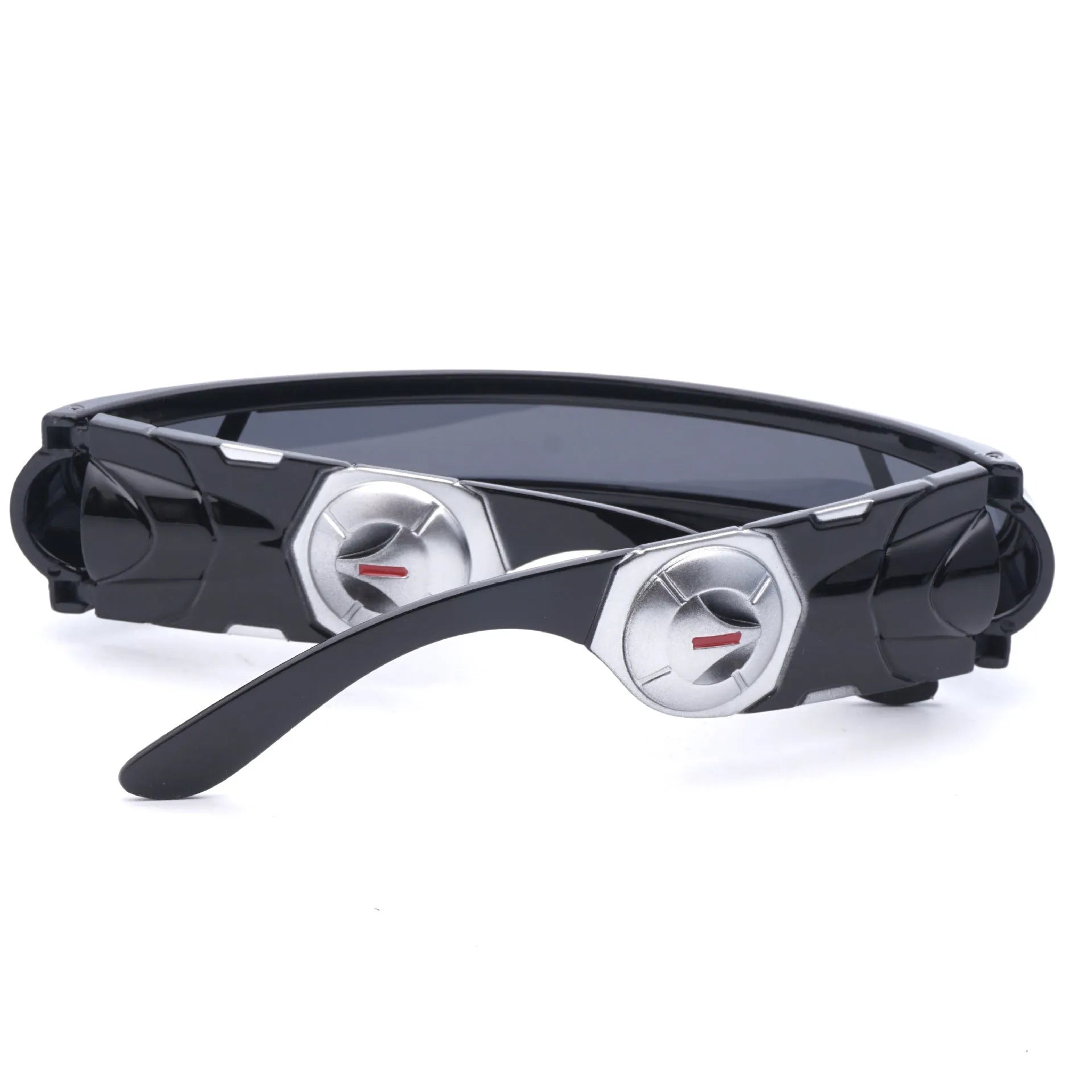 Black frame polarised sunglasses with colour film PC lenses in sports design