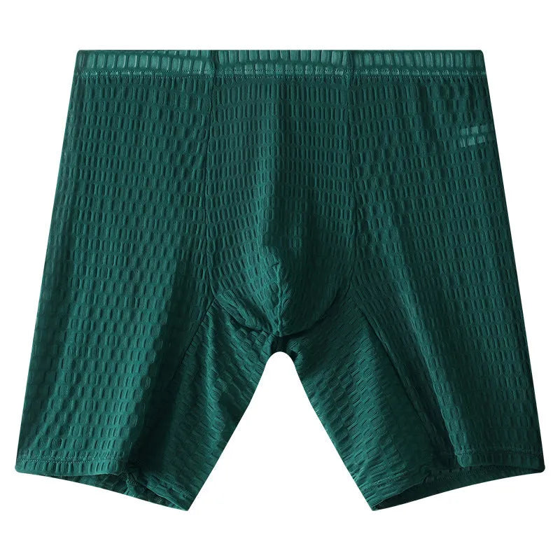 Men's lace boxer shorts in lengthened cut with mid waist design for shaping and hip-lifting support