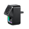 5-in-1 wireless charger Bluetooth speaker with 23W output in black or white finish supporting magnetic fast charge