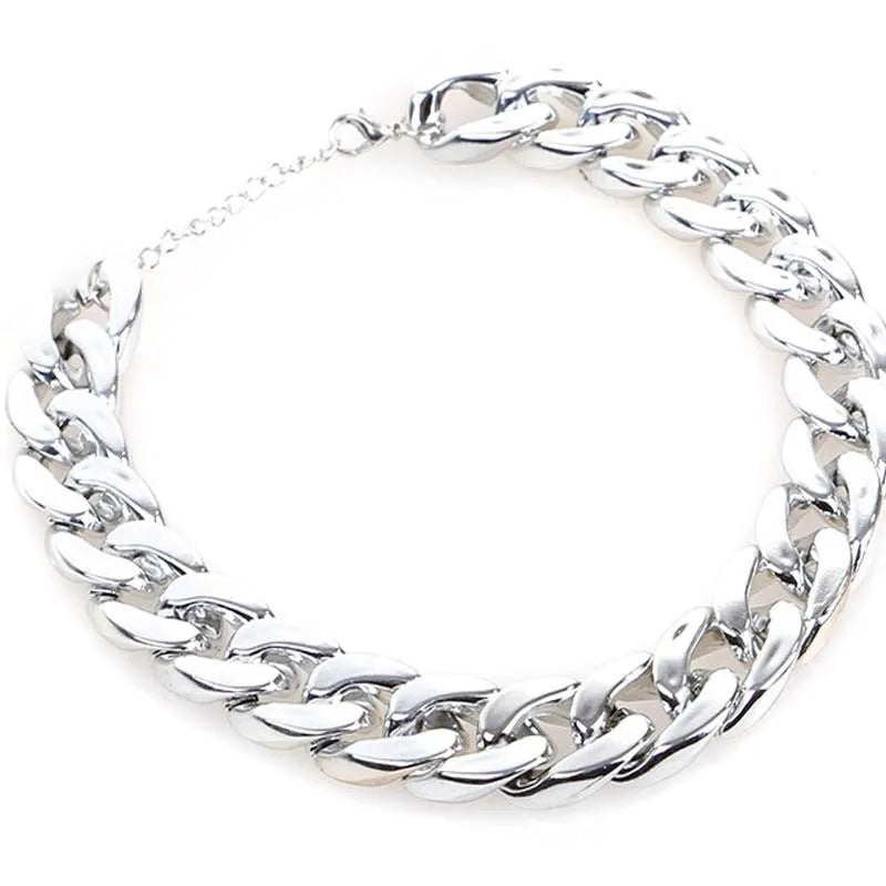 Gold colour chain-style dog collar necklace ornament with geometric design for small to medium dogs