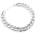 Gold colour chain-style dog collar necklace ornament with geometric design for small to medium dogs