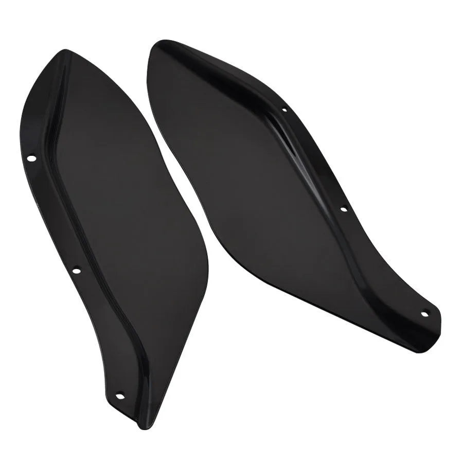 Harley-Davidson motorcycle side wing head covers in black and transparent options for FLHR FLHT FLHX models