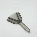 Red adjustable telescopic can and bottle opener with non-slip grip on kitchen counter