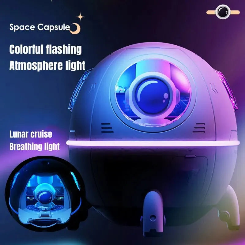 Light purple USB portable humidifier with colourful LED light and 220ml water tank