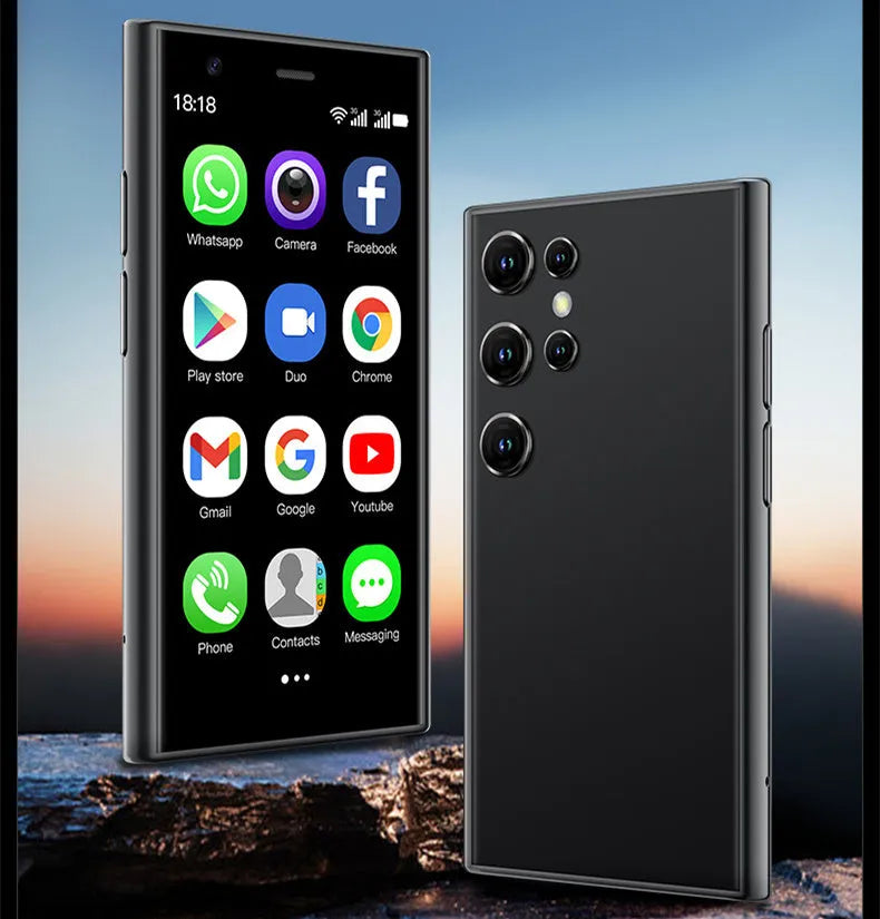 S23PRO & XS15 mini smartphone with 30cm screen in black, green or pink purple colours