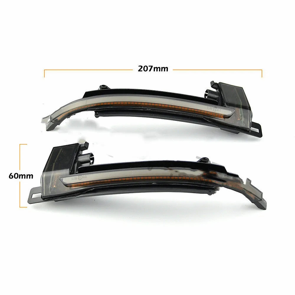 Dynamic LED mirror turn signal indicator for Audi B8 and B8.5 models in blackened finish.