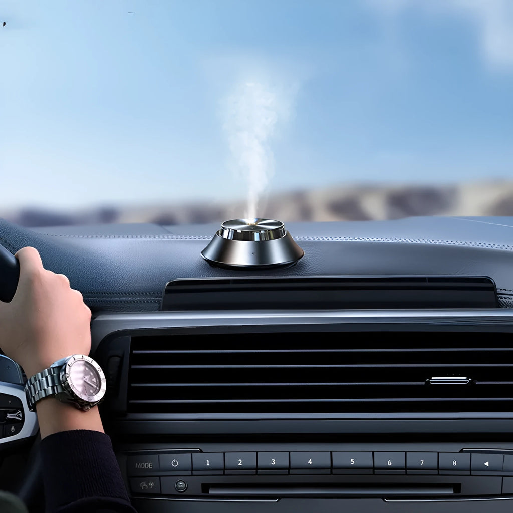 Black butterfly design car aromatherapy air purifier with metal construction and USB cable