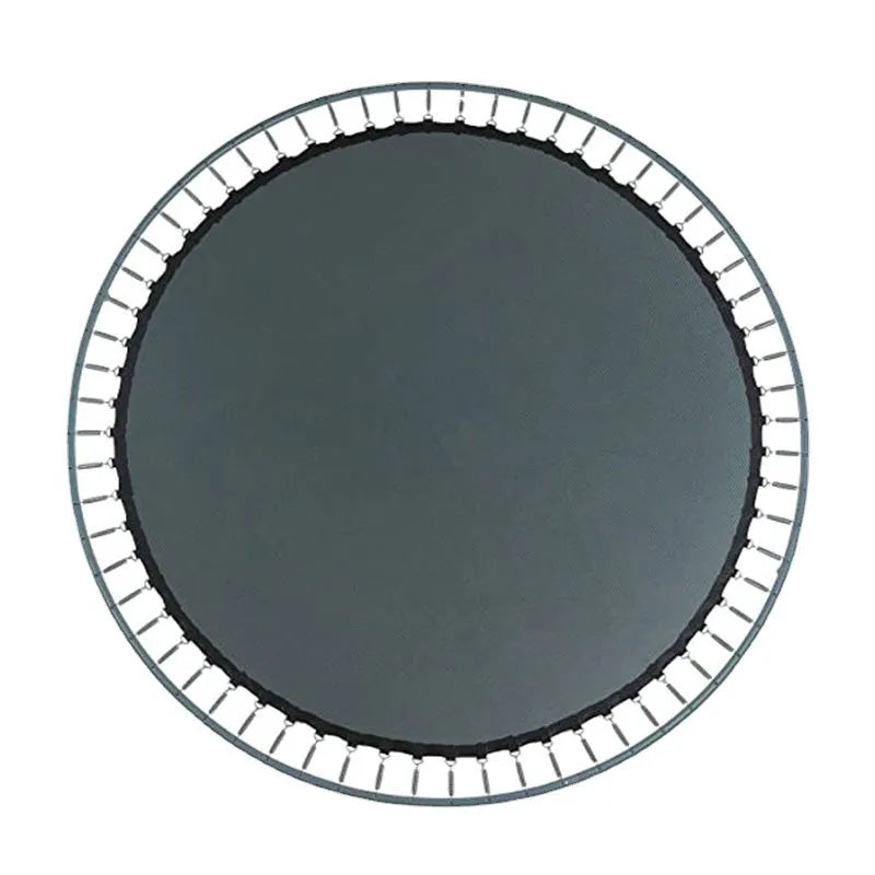 Round trampoline bungee fabric with button fasteners for repair and replacement.