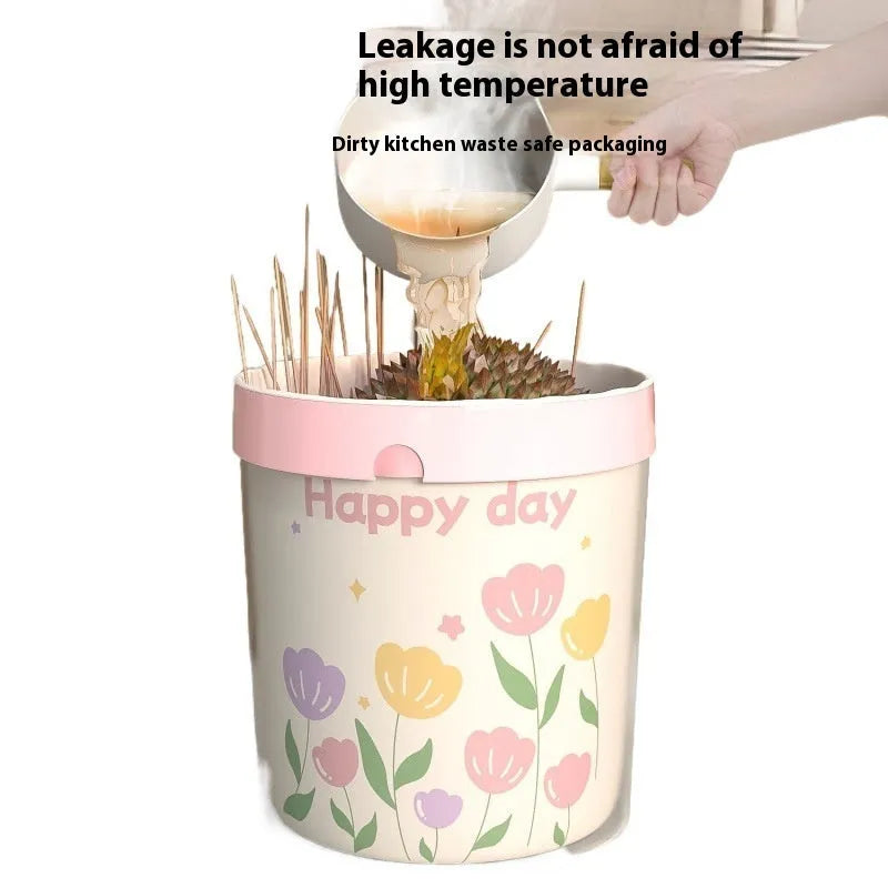 Pink degradable drawstring bin bags with argy wormwood mosquito repellent properties measuring 44cm by 48cm