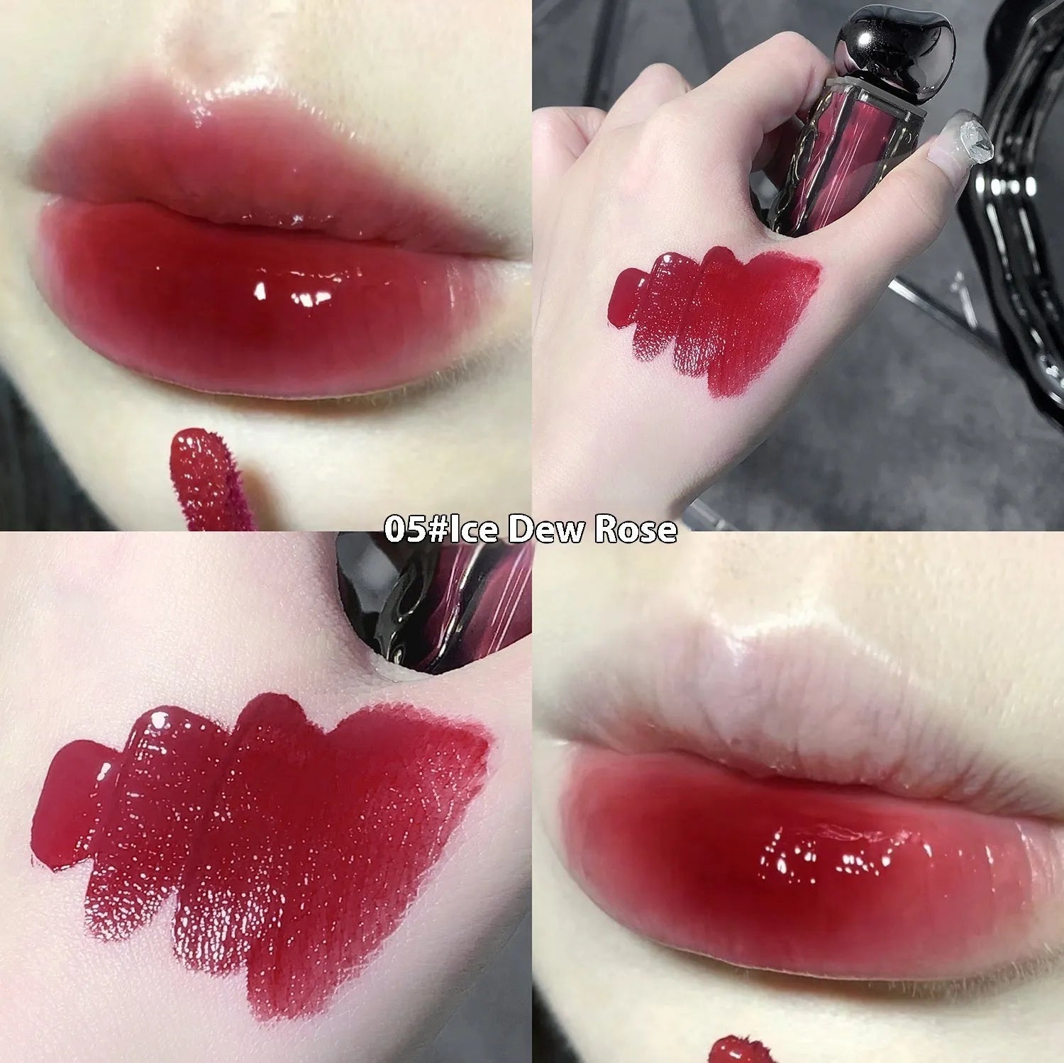 Glacier Lava Lip Lacquer water light mirror makeup lip gloss showing reflective finish