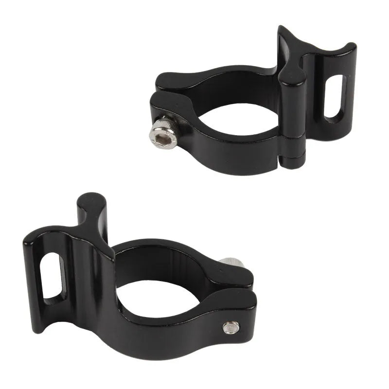 Black aluminium alloy vehicle clamp ring with 28.6mm diameter for automotive and machinery applications
