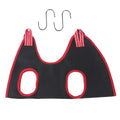 Pet grooming restraint hammock bag hanging system for nail trimming and bathing in four sizes