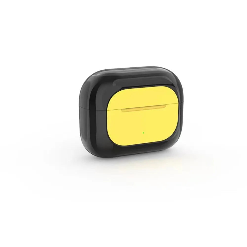 Jerry cartoon Bluetooth wireless headphones in black white yellow colours with earplug design