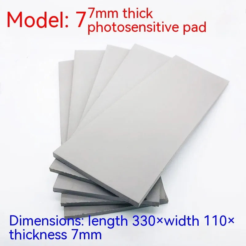 Black and grey photosensitive seal mat for calligraphy and pottery in three thickness options