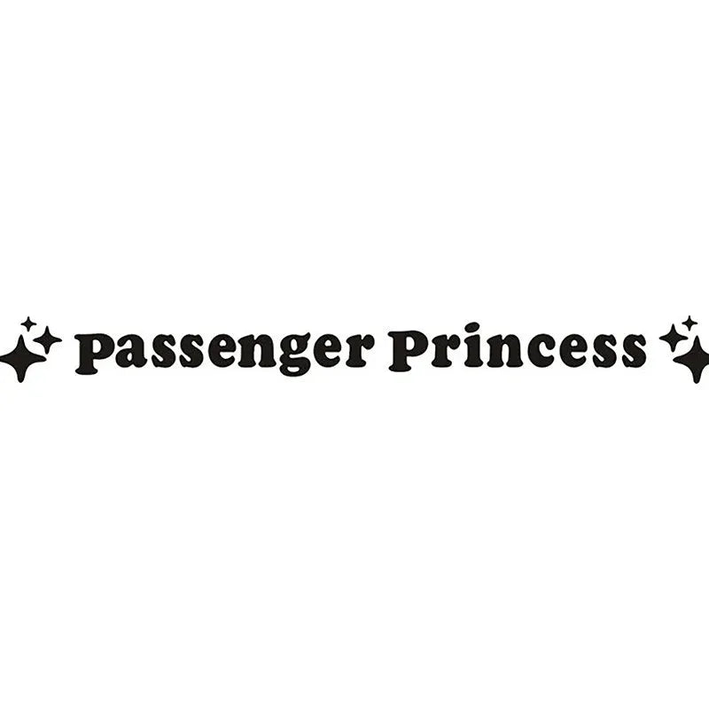 Passenger princess rearview mirror decorative sticker measuring 12.5cm diameter with reflective colour options
