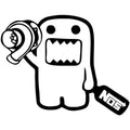 Creative cartoon automobile sticker measuring 15x12cm in PVC material
