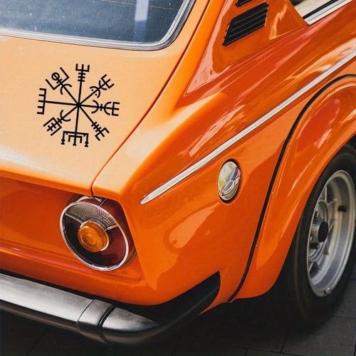 13x13cm square vinyl car sticker with transparent design for window application