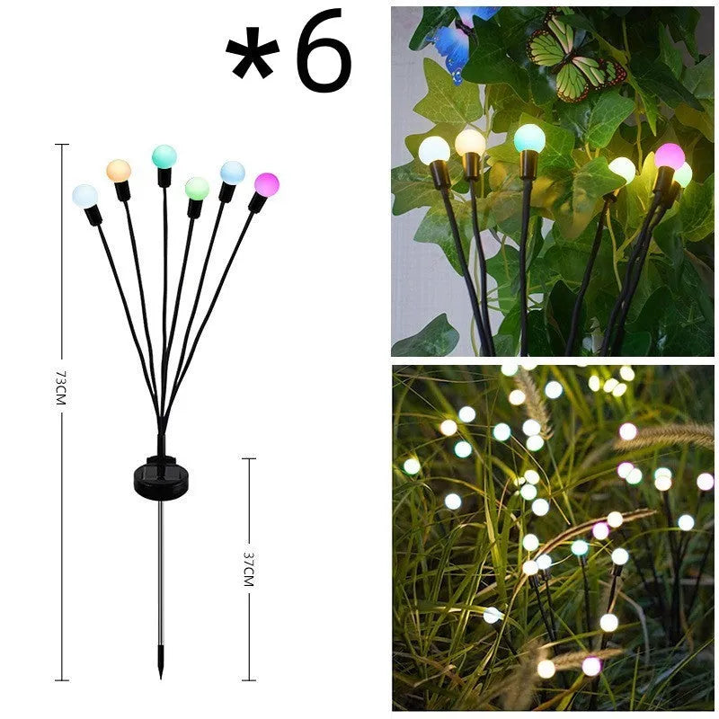 Solar-powered LED lawn light with pneumatic ground plug for automatic dusk-to-dawn garden pathway lighting