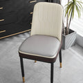 Leather horseshoe-shaped seat cushion in solid colour with 2.5cm thickness