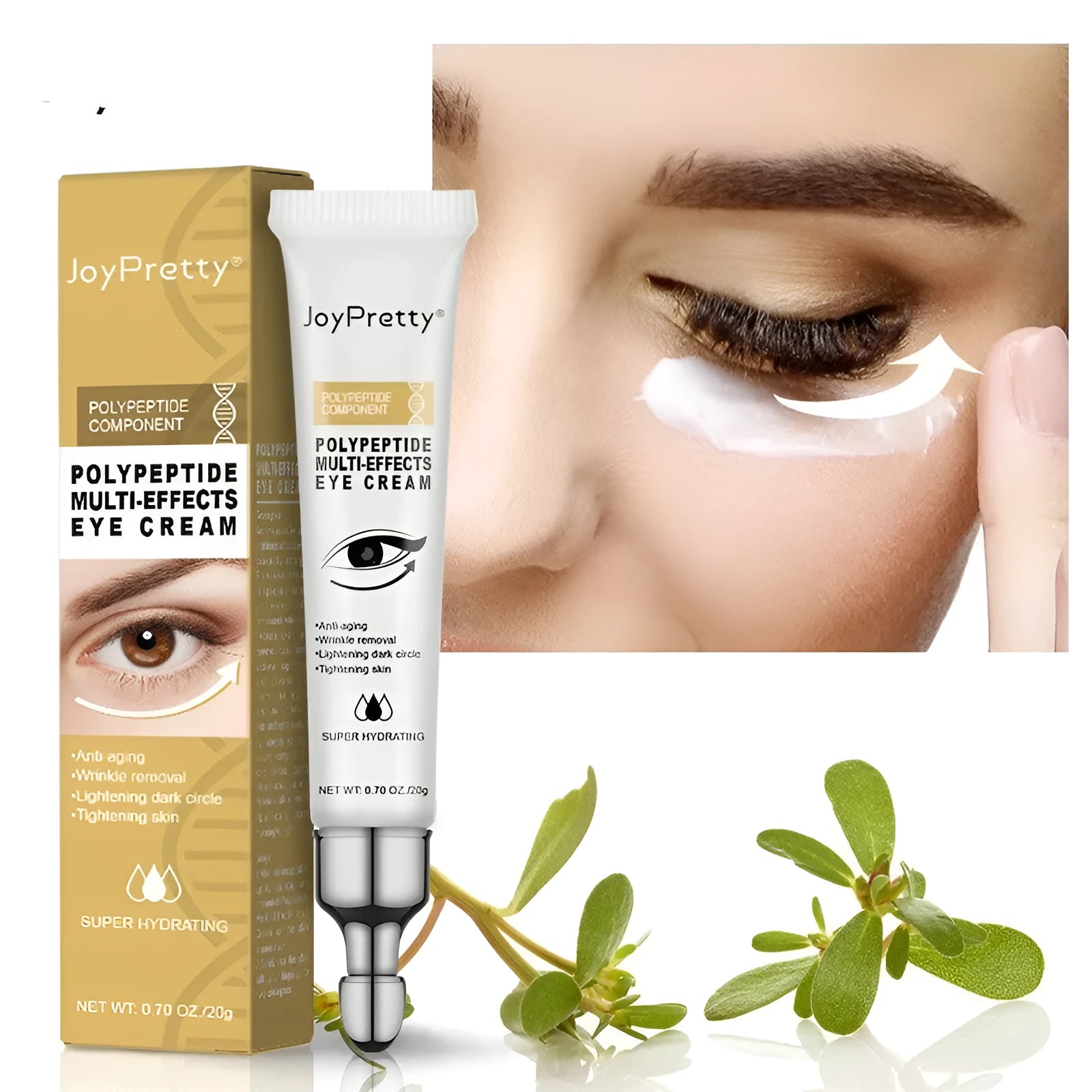 20g peptide eye cream jar for dark circles and puffiness reduction