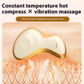 Gold yellow electric scrapping plate massager with USB charging port and compact design