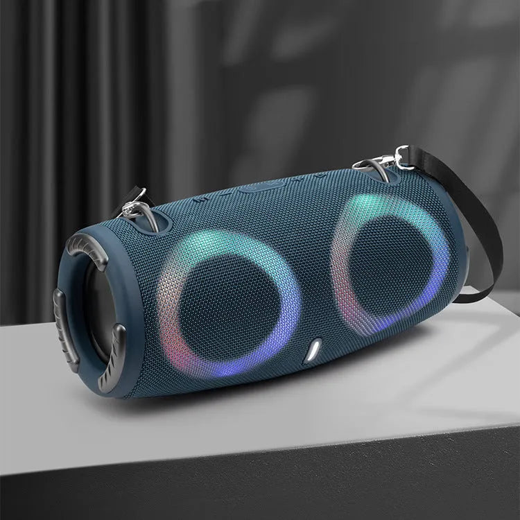War Drum portable Bluetooth speaker with RGB coloured lights in multiple colour options