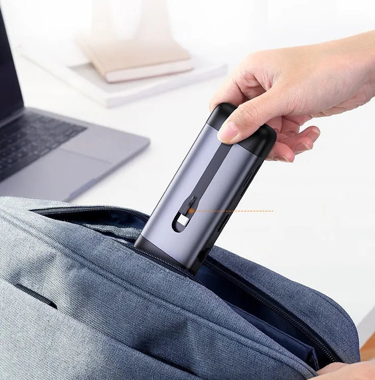 USB C dock expansion adapter with multiple ports including HDMI, USB 3.0, VGA, ethernet, and charging