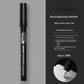 Waterproof mirror marker pen with plastic shell showing 1mm and 2mm tip size options.