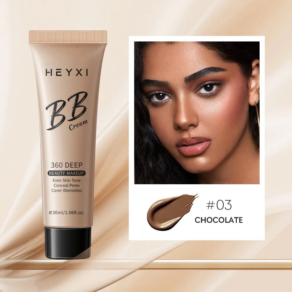 Waterproof BB cream in four colour options for universal skin coverage