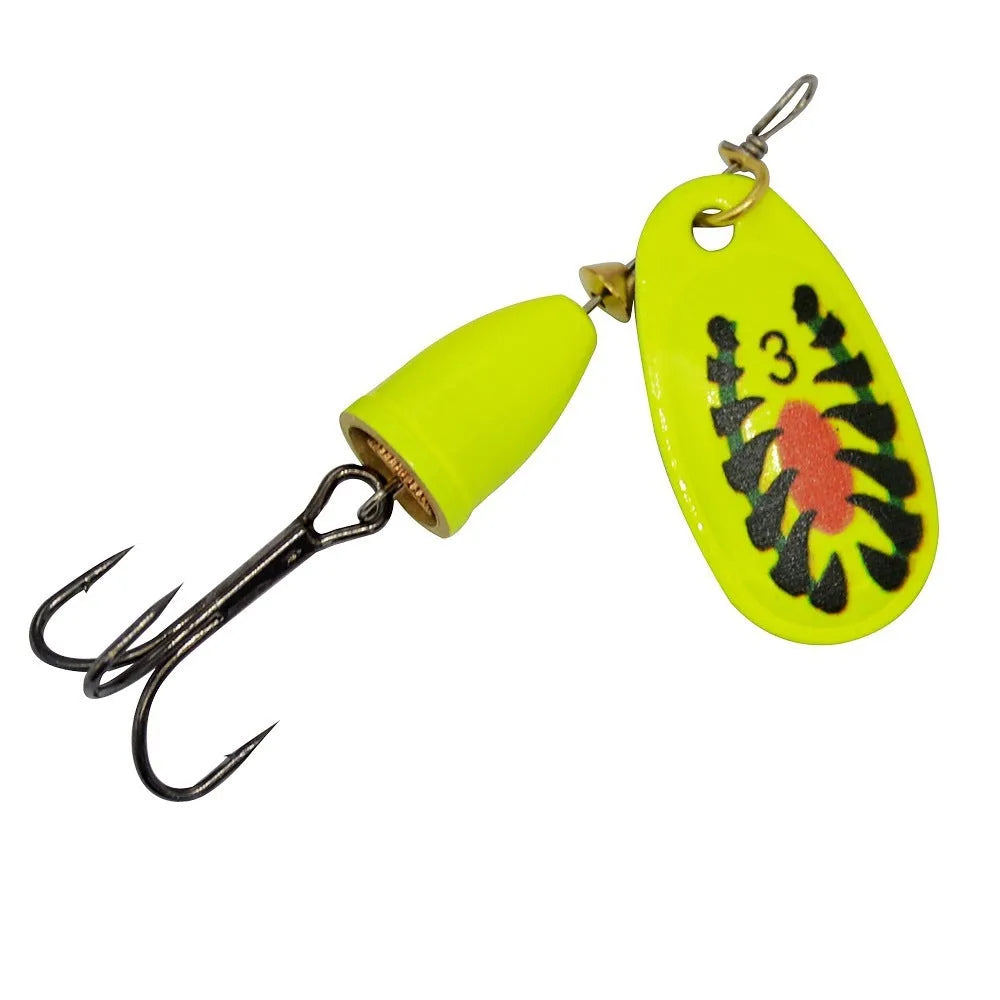 R composite rotating sequins copper bell fishing lure in seven colour variations