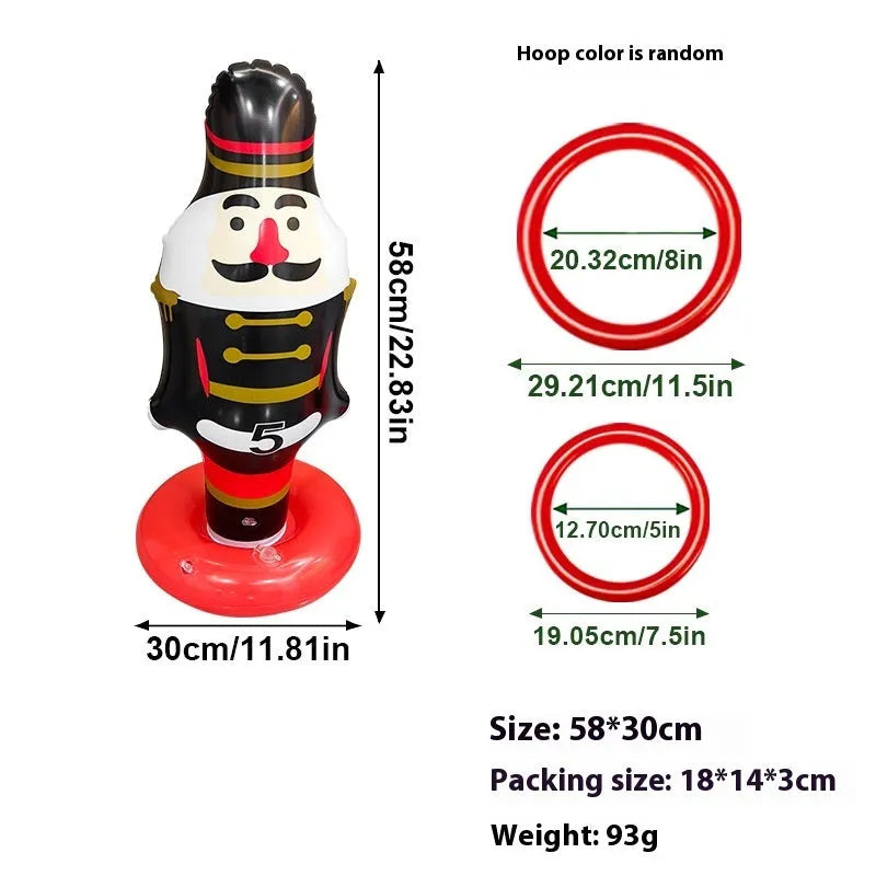 PVC inflatable character ferrule throwing toy in multiple Halloween and festive designs
