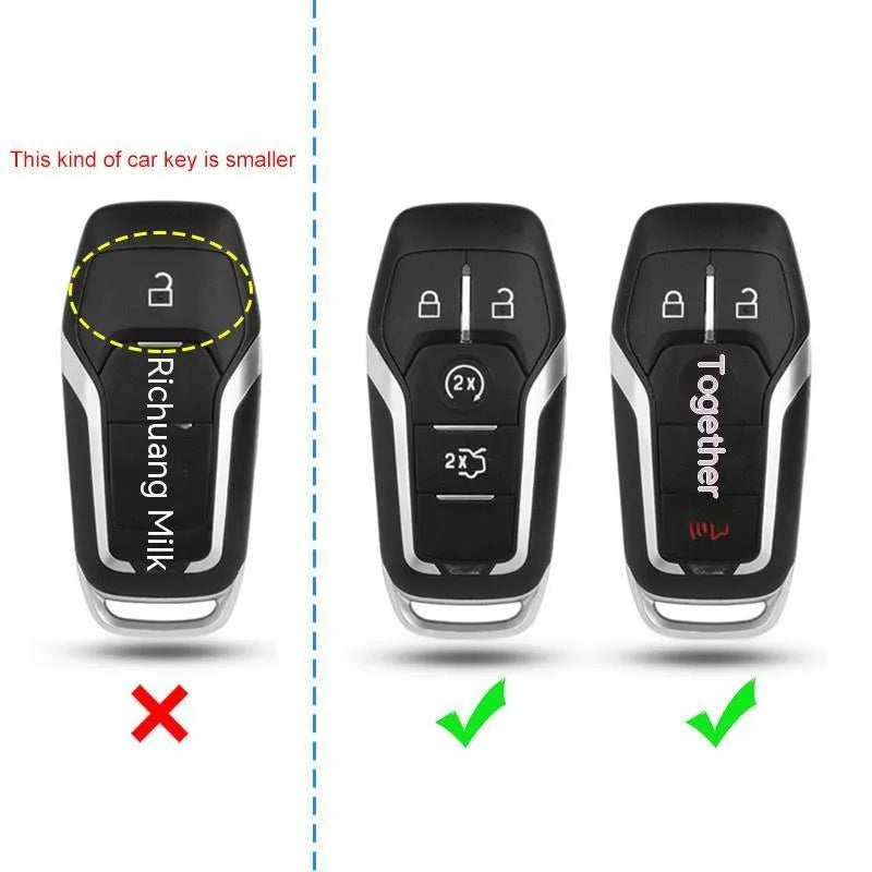 Plastic remote control protective shell for a car key shown in two variants: single shell and single shell with buckle.