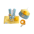 Three piece pet set with wire rope leash harness and cute hat for cats and dogs