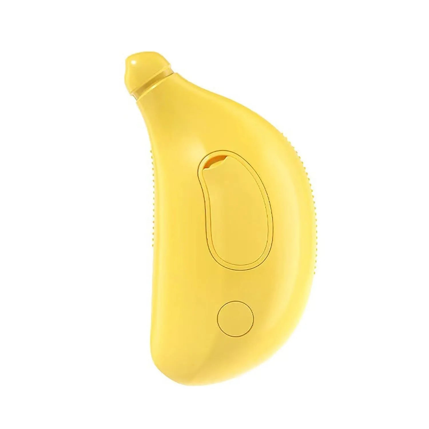 Rechargeable cat steam brush with massage function in green or yellow colour