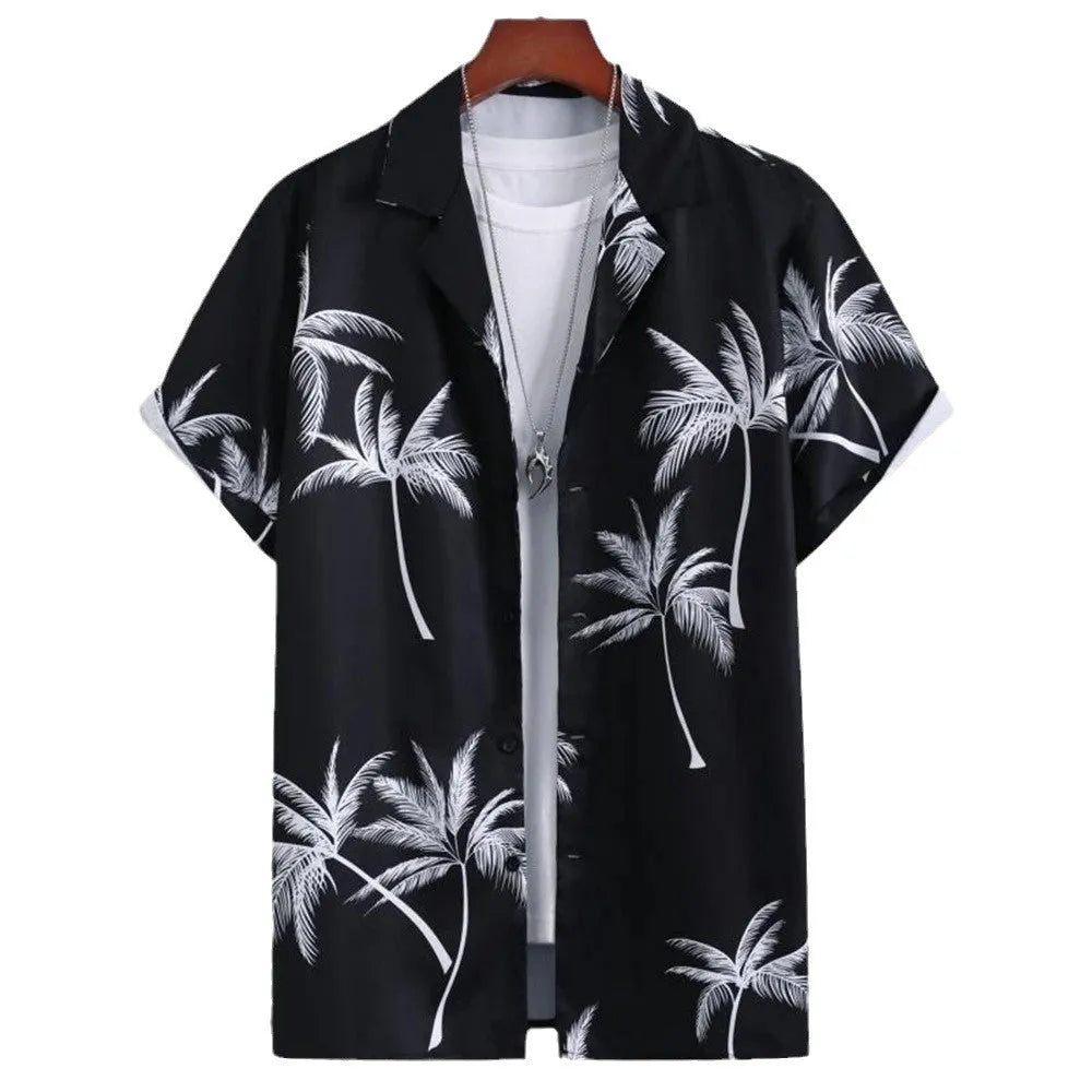 Men's loose fit grey camouflage print t-shirt with short sleeves on a white background.