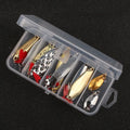 Pineapple-shaped iron fishing lure covered in gold and silver metal sequins.