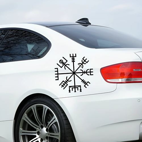 13x13cm square vinyl car sticker with transparent design for window application